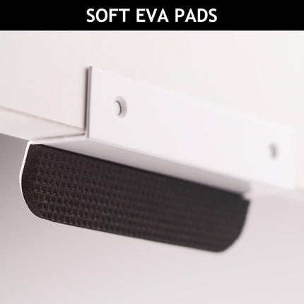 RVPEKUPE 2-Pack Under Cabinet Foot Pull with Adhesive and Screws, Hands Free Toe Foot Pull Opener for Kitchen Trash Cabinet Drawer, 4 Inch (White)