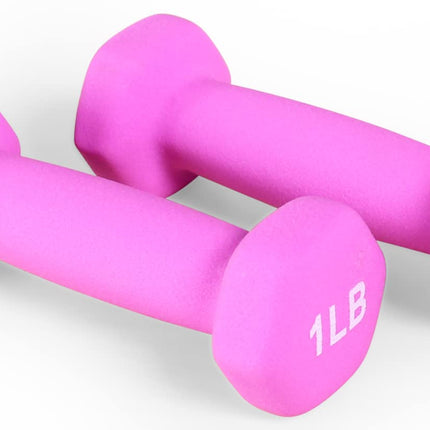 Fitvids Neoprene Dumbbell Hand Weights, Anti-Slip, Anti-roll, Hex Shape Colorful, 7-Pound, Pair