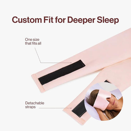 Dore & Rose Deep Sleep Mask for Women and Men - 23 Momme Mulberry Silk Eye Mask for Sleeping and Travel, 100% Blackout, Adjustable Strap, Cooling Soft Black Silk Eyemask Award-Winning Luxury