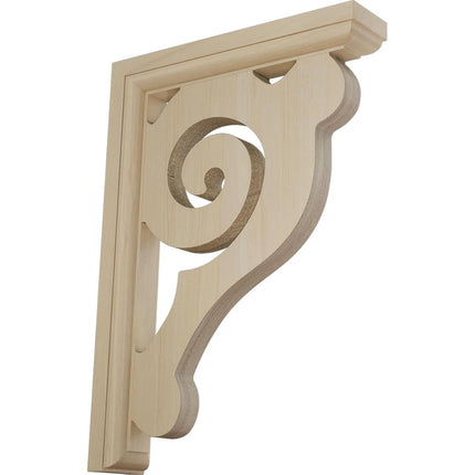 Ekena BKT01X06X08BURW 1 1/2-Inch Width x 6-Inch Depth x 8 1/2-Inch Height Bulwark Bracket - Rubber Wood
