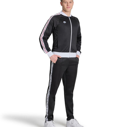 ARENA Men's Team Relax IV Track Jacket Front Zip Side Pockets Warm-Up Top Lightweight Athletic Retro Cool Bomber Jacket