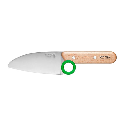 Opinel Le Petit Chef 3pc Set (Kitchen Knife S/S 10cm/Peeler/Finger Protector) Green