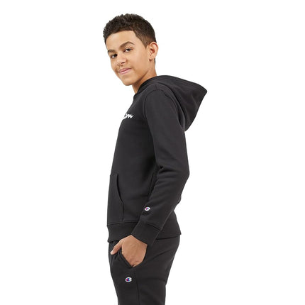 Champion Boys Hoodie for Kids Sweatshirt Fleece Youth Pullover With Hood, Signature Black, Large
