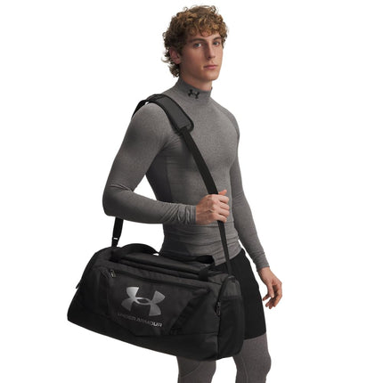 Under Armour Undeniable 5.0 Duffle, (011) Black Medium Heather / Black / Metallic Silver, Small (40L), Undeniable 5.0 Duffle