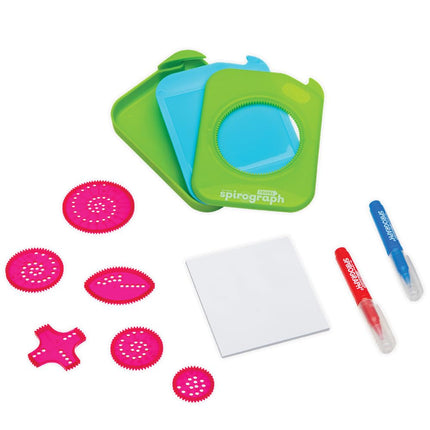 Spirograph Travel Set | Create Amazing Designs On The Go | 10-Piece Set With Built - In Storage Tray | Arts & Crafts Activity For Travelling | For Ages 5+