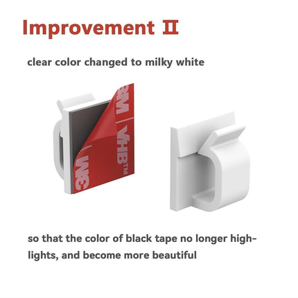 Cable Clips with Strong Adhesive Tapes,Wire Holder Organizer Cord Management for Car, Office and Home White- CC04(40PCS)-Upgraded