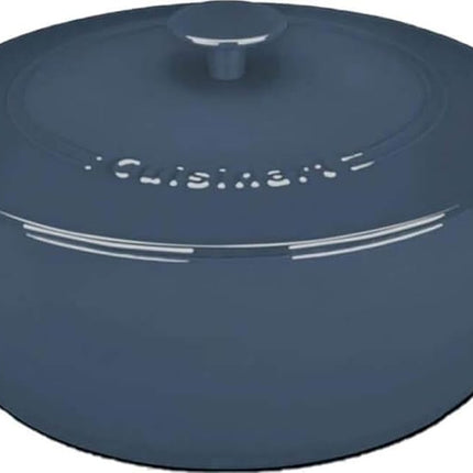 Cuisinart Chef's Classic Enameled Cast Iron Round Covered Casserole (Provencial Blue, 7- Quart)