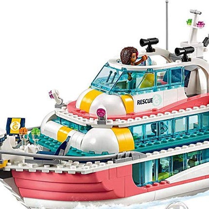 LEGO Friends Rescue Mission Boat 41381 Boat Building Kit with Mini Dolls and Toy Sea Creatures includes Narwhal Figure, Treasure Chest and more for Creative Play (908 Pieces)