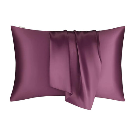 DISANGNI 100% Natural Mulberry Silk Pillow case for Hair and Skin with Hidden Zipper 22 Momme Both Sides Real Silk Pillow Case (1pc Standard Size 20" x26", Purple)