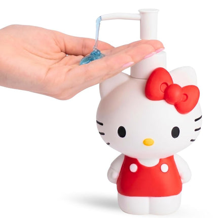 Sanrio Hello Kitty Bathroom Décor, Soap/Lotion Resin Pump Dispenser, 10.36 Ounces, Red, (Officially Licensed Product) by Franco