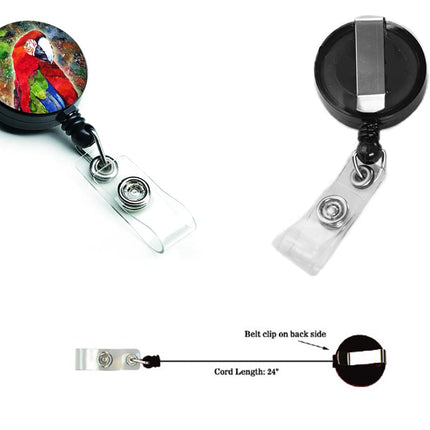 Caroline's Treasures Bird, Parrot Retractable Badge Reel, Multicolor (8606BR)