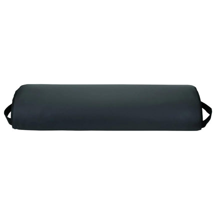 ForPro Premium Jumbo Half-Round Bolster Pillow for Massage and Yoga, Oil and Stain-Resistant, 9”W x 4.5" H x 26”L, Black, Black, 9” W x 4.5" H x 26” L