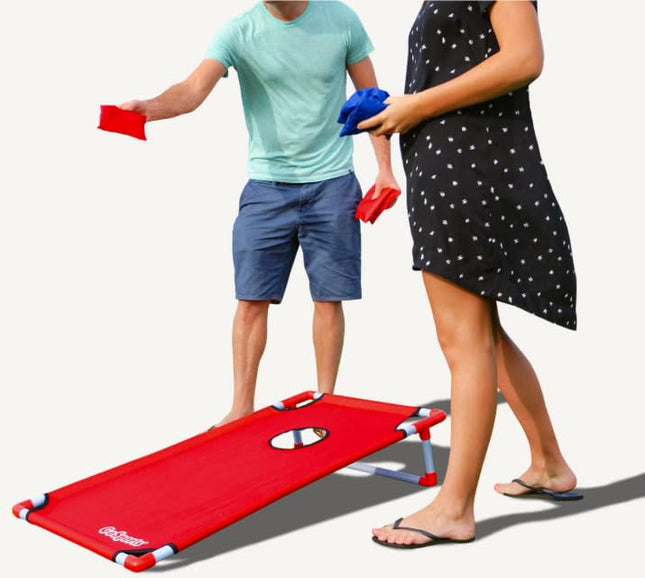 GoSports Portable PVC Framed Cornhole Toss Game Set with 8 Bean Bags and Travel Carrying Case - Choose Your Style
