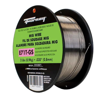 Forney 42300 Flux Core Mig Wire, Mild Steel E71TGS.030-Diameter, 2-Pound Spool, Silver, Pack of 1