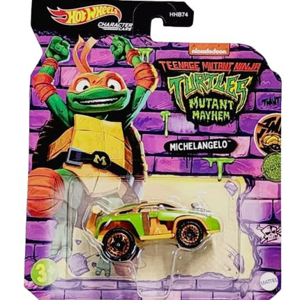 Hot Wheels Character Cars Michelangelo Toy Vehicle