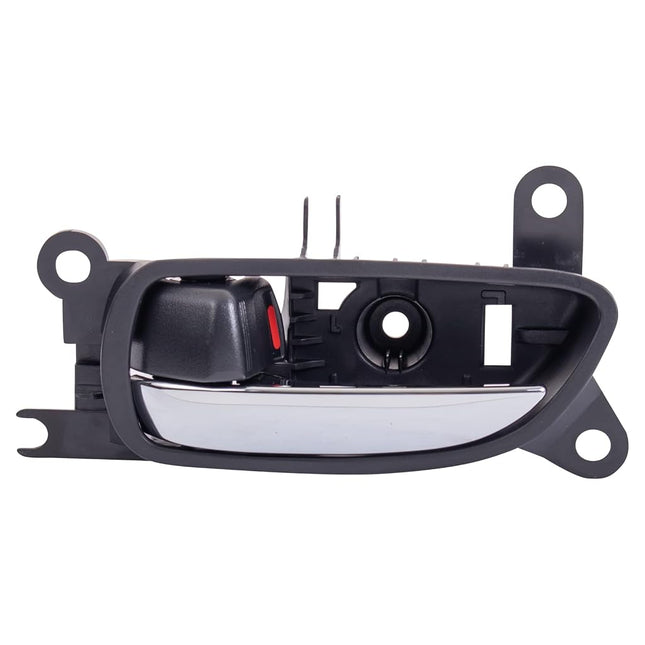 TRQ Front Left Interior Door Handle Chrome & Black