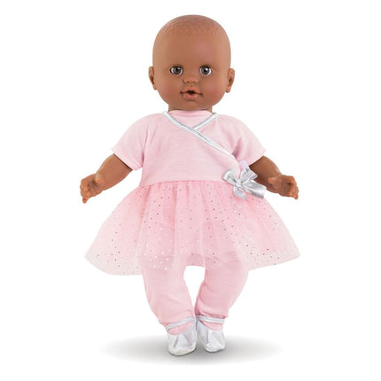 Corolle Sport Dance Baby Doll Outfit Set - Premium Mon Grand Poupon Baby Doll Clothes and Accessories fit 14" Dolls, Pink