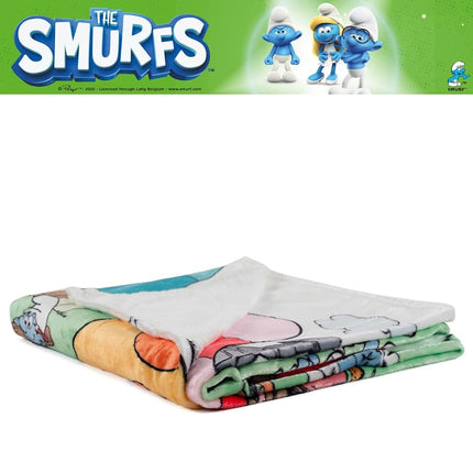 Franco Collectibles The Smurfs Bedding Super Soft Cozy Plush Throw, 46 in x 60 in, (Officially Licensed Product)