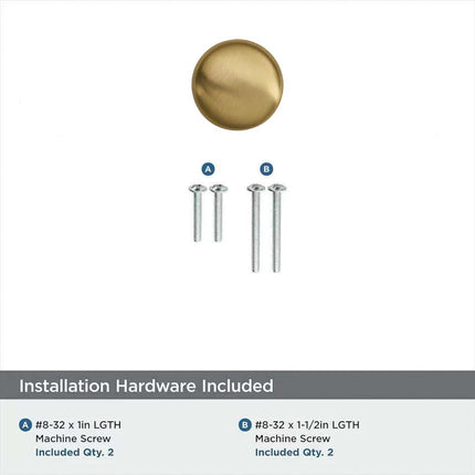 Khtumeware - Zinc Alloy Champagne Bronze 1-1/4" Cabinet Knobs - Single Hole Kitchen Drawer Handle for Bedroom