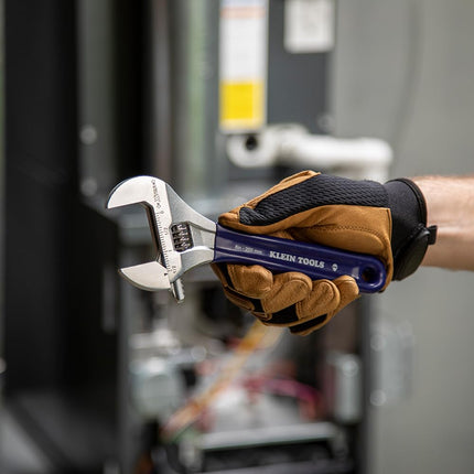 KLEIN TOOLS Adjustable Wrench with Extra-Wide Jaw, 8-Inch D509-8