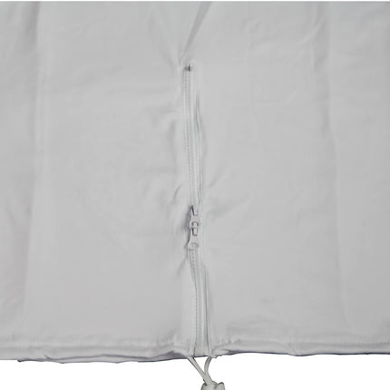 Rockville RSC108W Funda Blanca para Altavoz PA DJ de 10", Compatible con Altavoces de 8"/10"/12", Ignífuga, Cordón Ajustable, Bolsa de Transporte, para Bodas, Iglesias, Clubs