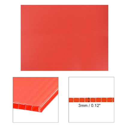 uxcell Corrugated Plastic Sheets,3mm Red Blank Yard Lawn Signs,12 Inch x 16 Inch,Waterproof Sign Blank Board 5pcs