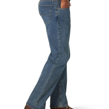 Wrangler Authentics Men's Regular Fit Comfort Flex Waist Jean, Slate, 42W x 32L