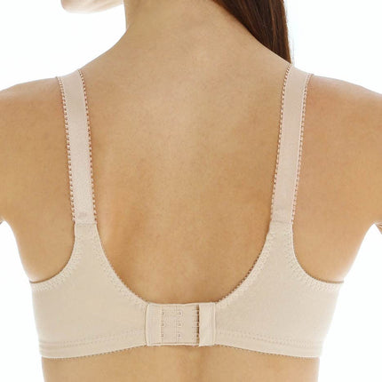 Bali Double Support Wireless Bra, Full-Coverage Wirefree T-Shirt Bra, Comfortable Cotton Wirefree Bra, Our Best Everyday Bra, Soft Taupe, 34C
