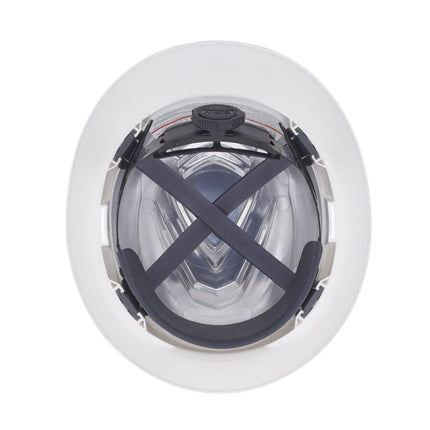 MSA 10215828 V-Gard C1 Vented White Full Brim Hard Hat with ReflectIR Cooling Thermal Barrier and Fas-Trac III Suspension - Uses Highly Innovative Cooling Features to Help Alleviate Heat Stress