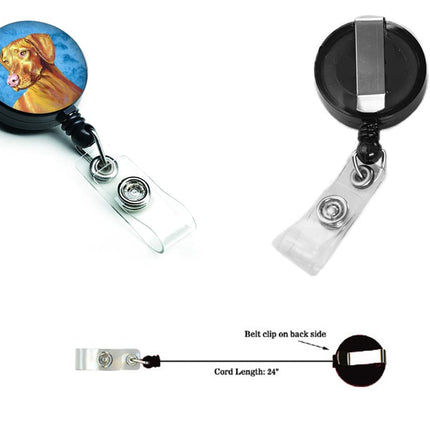 Caroline's Treasures Carrete retráctil para credencial Vizsla azul, multicolor (LH9370BUBR)
