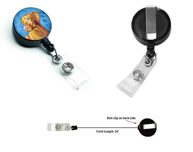 Caroline's Treasures Carrete retráctil para credencial Vizsla azul, multicolor (LH9370BUBR)