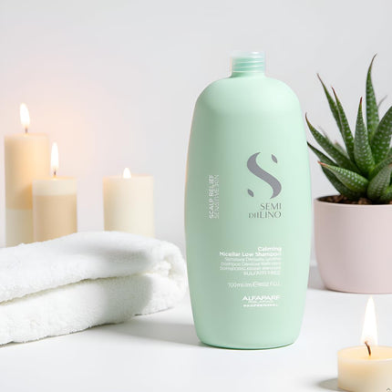 Alfaparf Milano Semi di Lino Scalp Calming Low Shampoo - Restores Natural Scalp and Hair Balance - Probiotics Blend and Antioxidant Formula - 33.8 oz