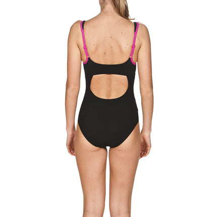 Arena Women's Makimurax Swim Suit, Black (Black/Pink), 34