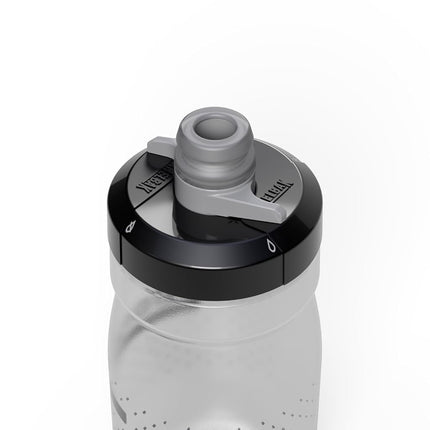 Camelbak PODIUM 710 ml – bike bottle – light and compact – easy squeeze function – self-sealing cap – leak-proof – fits in bottle holder – carbon, size: OS
