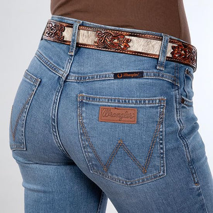 Wrangler Women's Willow Mid Rise Performance Waist Boot Cut Ultimate Riding Jean, Sophia, 32-34