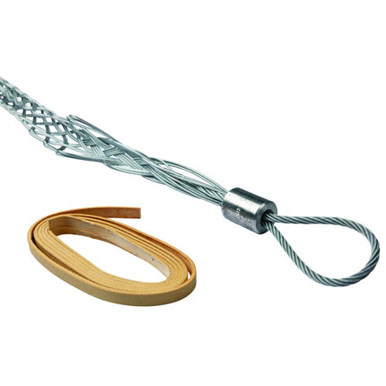 Klein Tools Double Weave Split Mesh Wire Pulling Grips, Offset Flexible Eye for Cable Diameter 1.25-Inch to 1.49-Inch, 16-Inch KSSK125-1