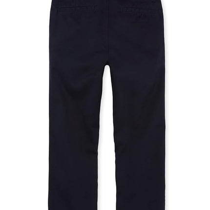 The Children's Place Boys' Stretch Chino Pants, Flax/New Navy 2-Pack, 6