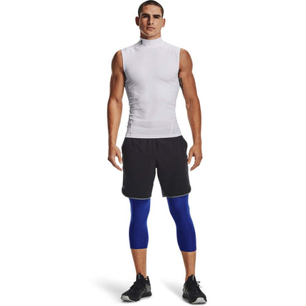 Mallas de chándal 3/4 HeatGear para hombre de Under Armour, azul royal (400)/blanco, XL