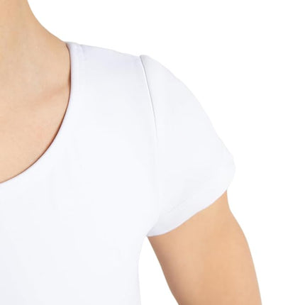 Maillot de manga corta Capezio - Niñas, blanco, pequeño