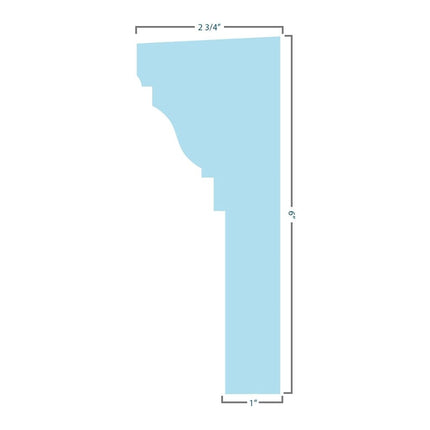 Ekena Millwork CRH06X34 34" Bottom Width x 37 1/2" Top Width x 6"H x 1"P Crosshead