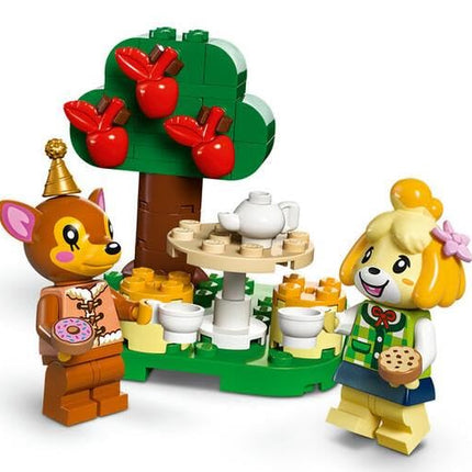 LEGO Animal Crossing Isabelle’s House Visit Set, Building Toy for 6+ Year Old Girls & Boys, Features 2 Character Minifigures from the Video Games incl. Fauna, Creative Kids' Toy for Gaming Fans 77049