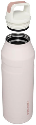 Stanley IceFlow Cap and Carry Water Bottle 50 oz | Wide Mouth Twist Lid | Lightweight and Leakproof for Travel and Sports | Insulated Stainless Steel | BPA-Free | Rose Quartz Glimmer