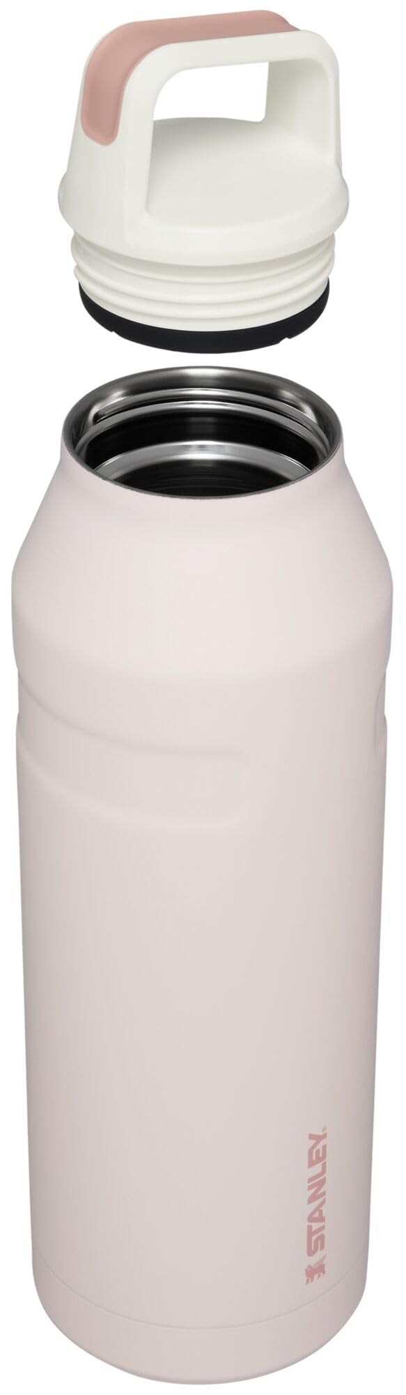 Bouteille d'eau Stanley IceFlow Cap and Carry 1,4 L | Bouchon vissé à large ouverture | Légère et anti-fuites pour les voyages et le sport | Acier inoxydable isotherme | Sans BPA | Rose Quartz Glimmer