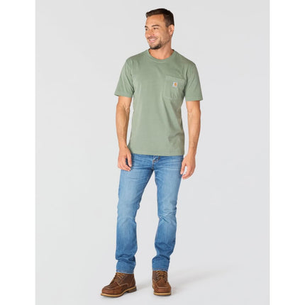Carhartt Men's 106538 Relaxed Fit Lightweight Short-Sleeve Logo Graphic T-Shirt, Green Slate, XL