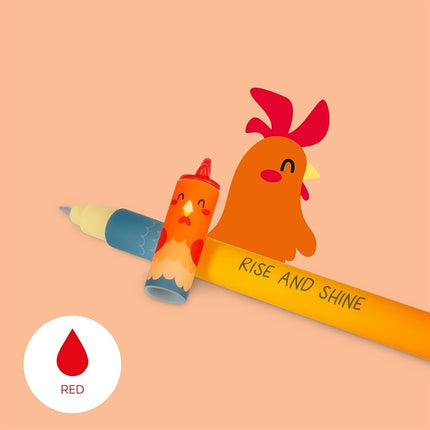LEGAMI Set of 10 Erasable Gel Pens Farm Set + Hippo, Tiger, Butterfly, Dino, Llama and Penguin - Various Writing Colours