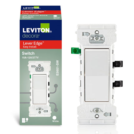 Leviton Lever Edge 15 Amp Single Pole Decora Switc
