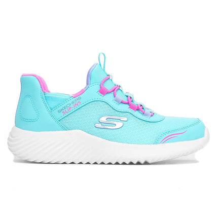 Skechers Girls' Bounder Simple Cute Shoe, Turquoise, 13 UK Child