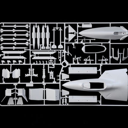 ITALERI -2822 F-22A Raptor, 1:48 Scale, Model Kit, Plastic Modeling, Grey Color, IT2822