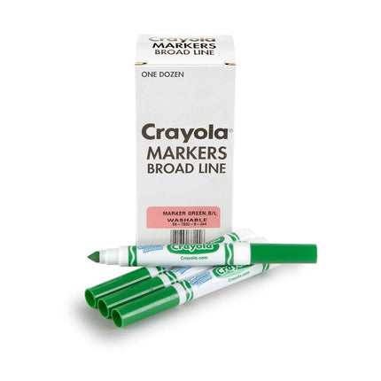Crayola 12 Count Washable Bulk Markers, Green