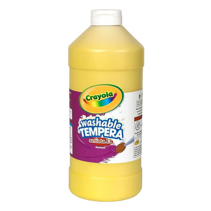 Pintura de témpera lavable Artista II, amarilla, 946 ml